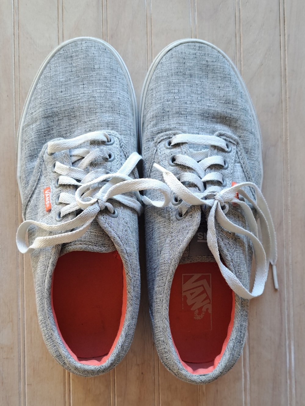 Vans Camden Deluxe Heather Gray Coral Women’s Lace Up Sneakers Comfy Y2k